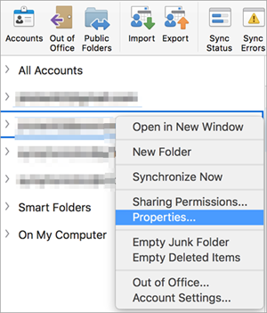 Microsoft outlook mac 2016 not showing all mail accounts in excel