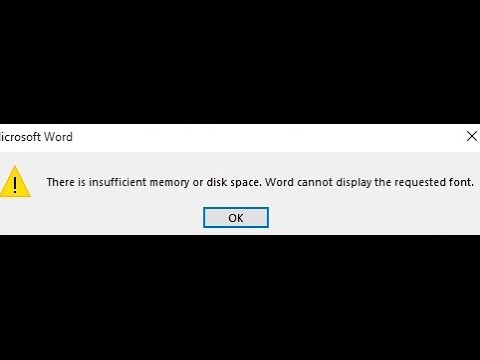 Microsoft Word Insufficient Memory Error Mac